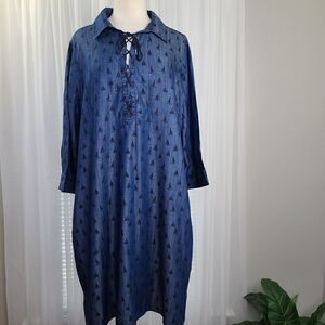 Foxcroft Blue Midi Dress